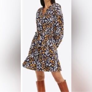 Draper James Lucinda popover dress in Fall Field Flowers Size M
